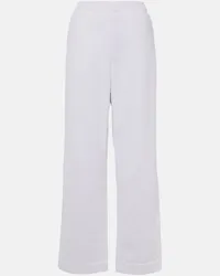 Alaïa Alaia Gerade Low-Rise-Hose aus Frottee Weiss