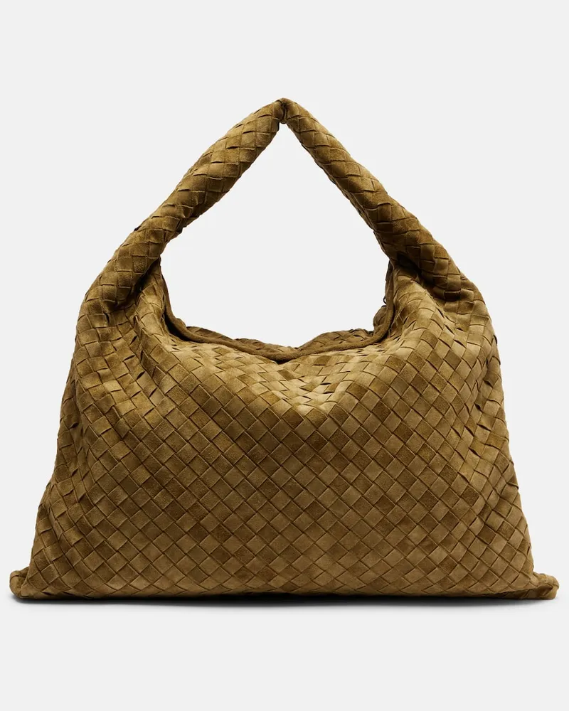 Bottega Veneta Tote Bag Hop Large aus Veloursleder Braun
