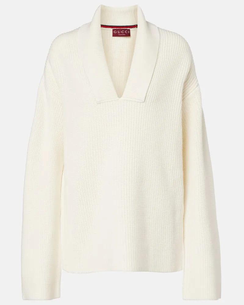 Gucci Pullover aus Wolle Weiß