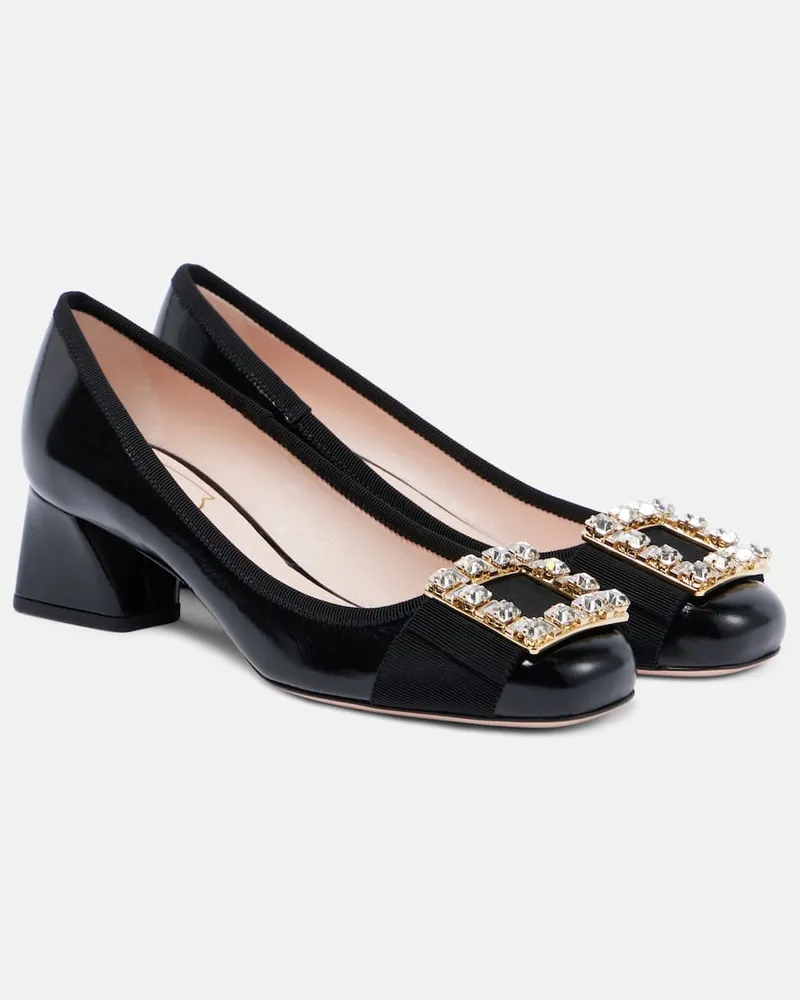 Roger Vivier Verzierte Pumps Très Vivier aus Lackleder Schwarz