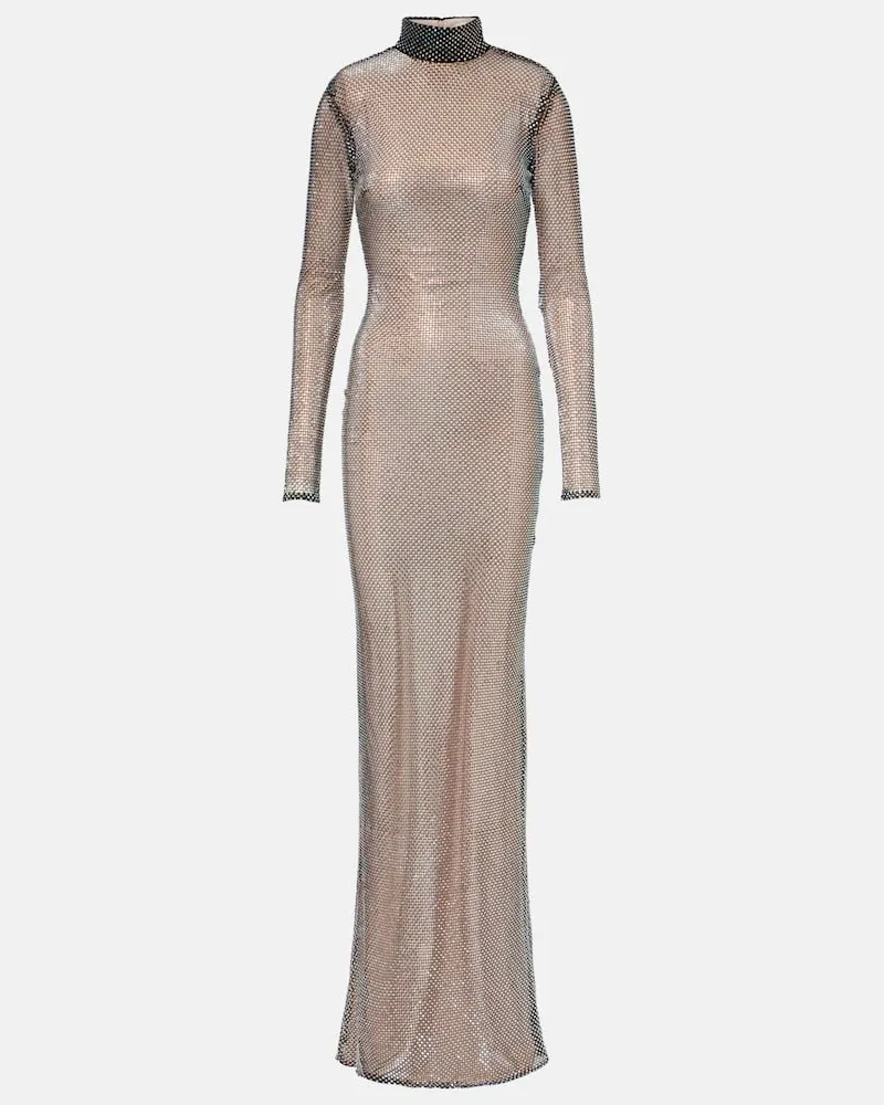 The New Arrivals Ilkyaz Ozel Maxikleid Catroux mit Kristallen Schwarz