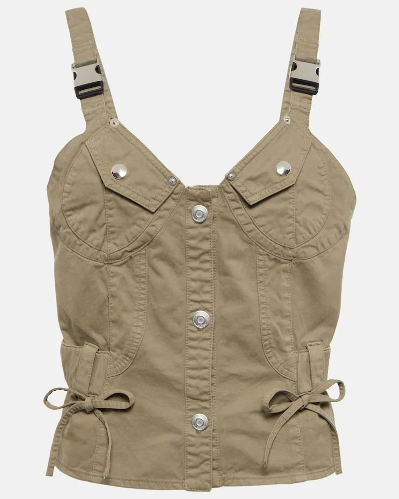 COPERNI Bustier-Top aus Baumwolle Grün