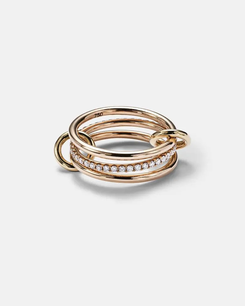 Spinelli Kilcollin Ring Sonny Gold aus 18kt Rosé- und Gelbgold mit Diamanten Rosa