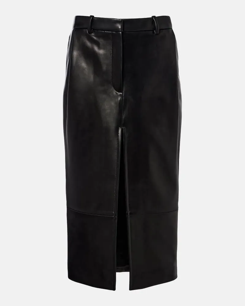 KHAITE Midirock Anden aus Leder Schwarz