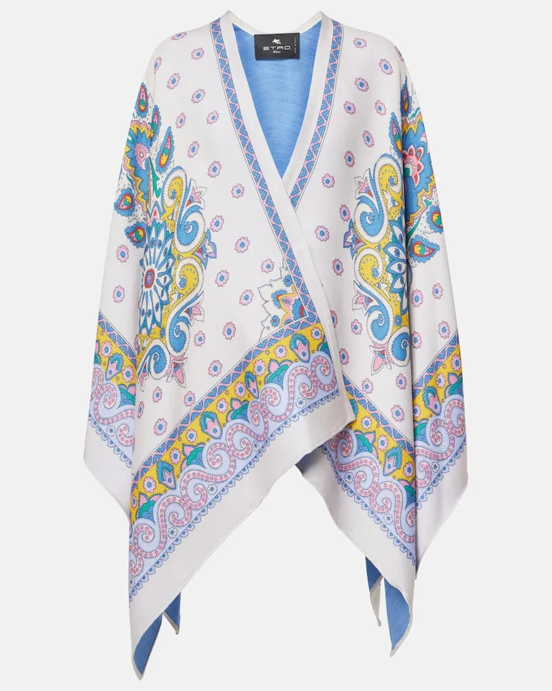 Etro Cape aus einem Wollgemisch Multicolor