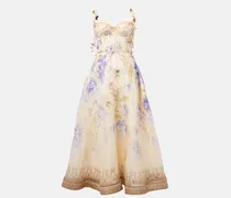 Midikleid Dawning aus Leinen und Seide