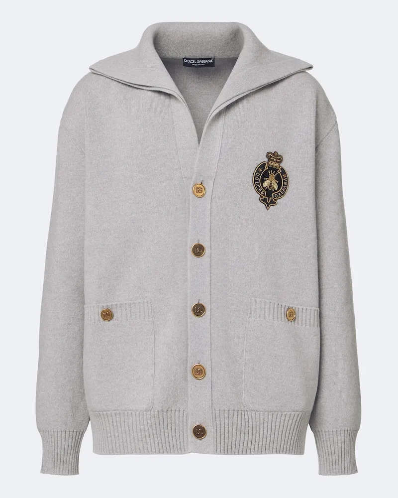 Dolce & Gabbana Cardigan aus Schurwolle Grau
