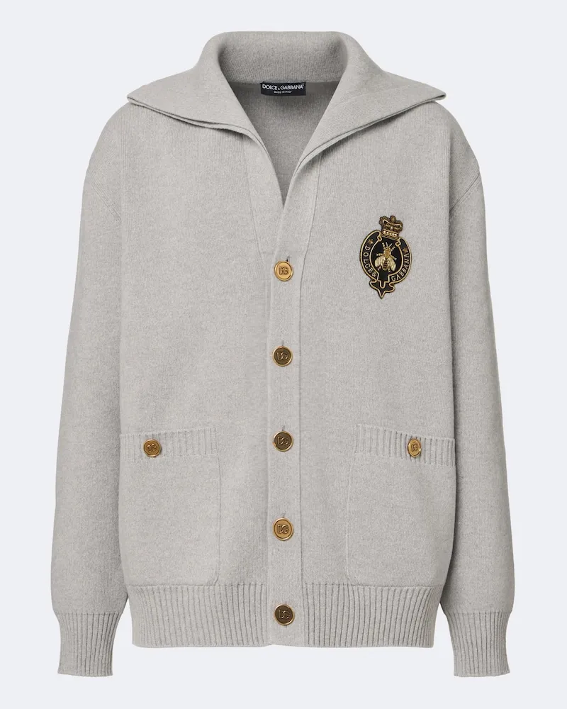 Dolce & Gabbana Cardigan aus Schurwolle Grau