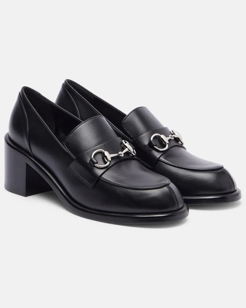 Gucci Loafer-Pumps Horsebit aus Leder Schwarz