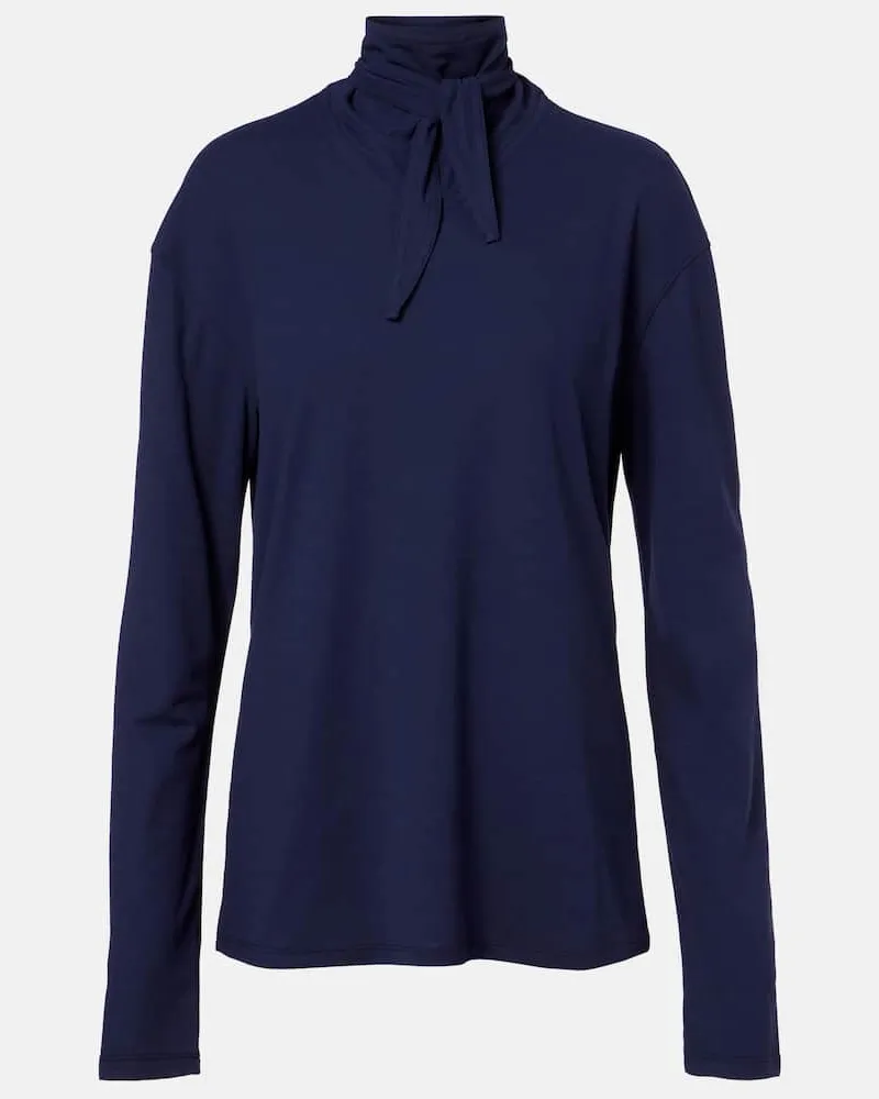 Christophe Lemaire Top aus Baumwolle Blau
