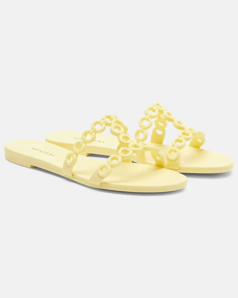 Aquazzura Pantoletten Infinity Chain Jelly Gelb