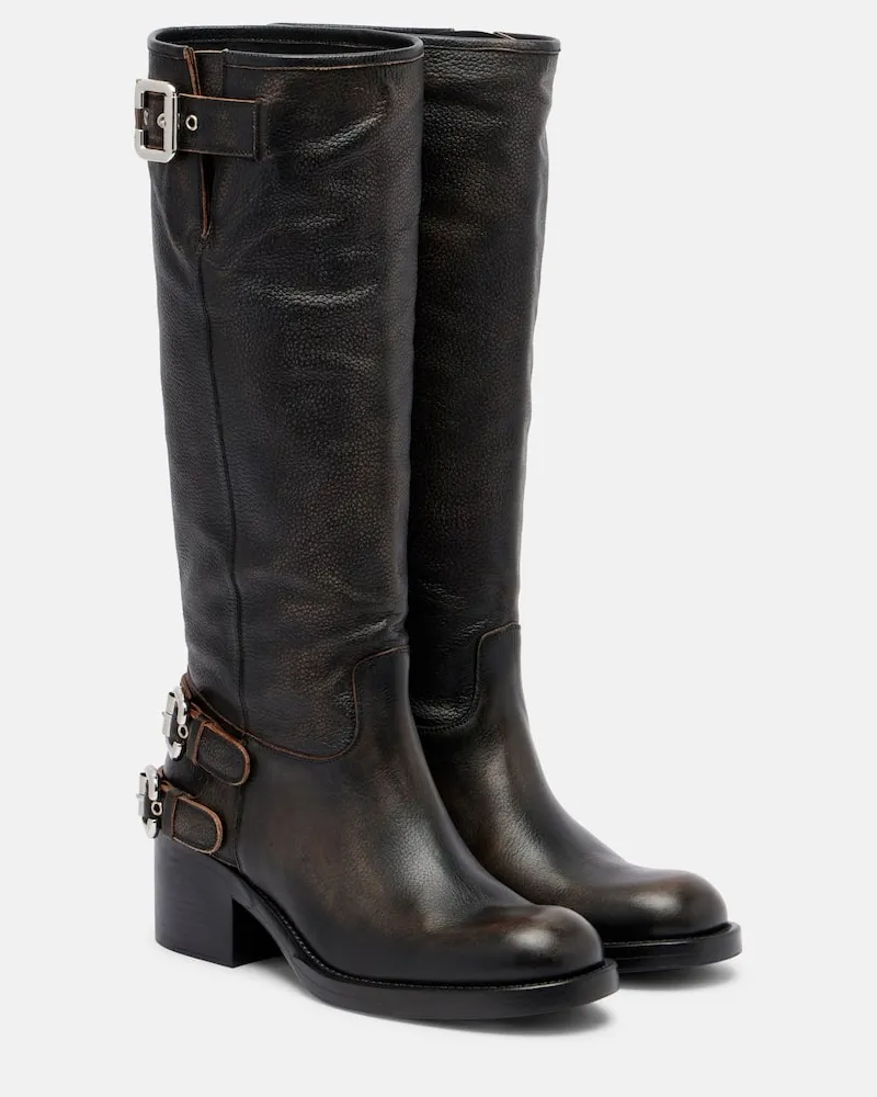 Chloé Chloé Bikerstiefel Dakota aus Leder Schwarz