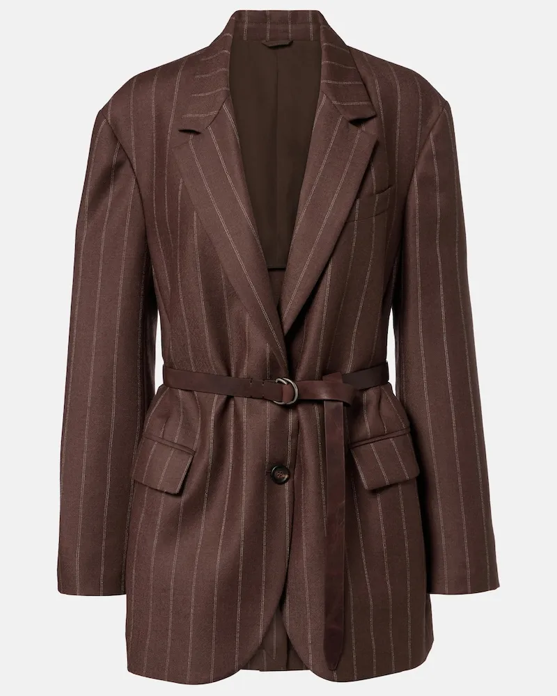 Brunello Cucinelli Blazer aus Schurwolle Braun