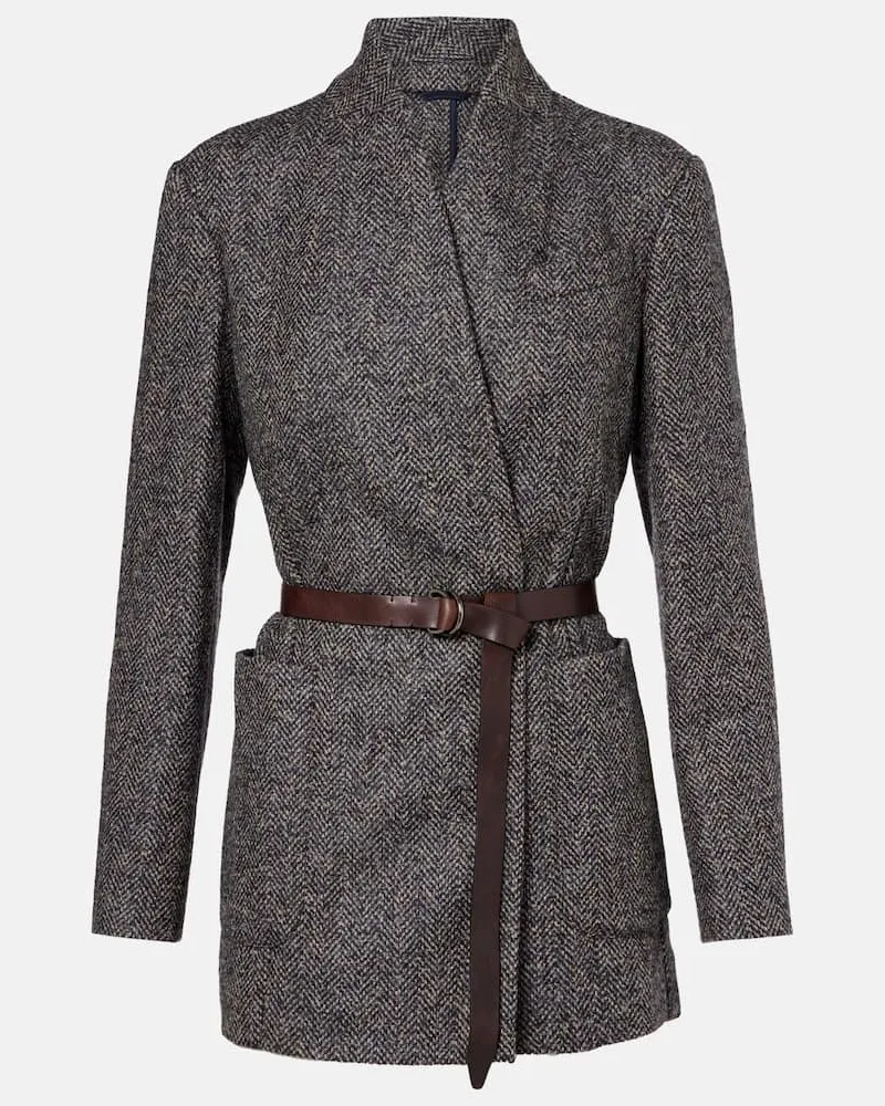 Brunello Cucinelli Blazer Monili aus Tweed Grau