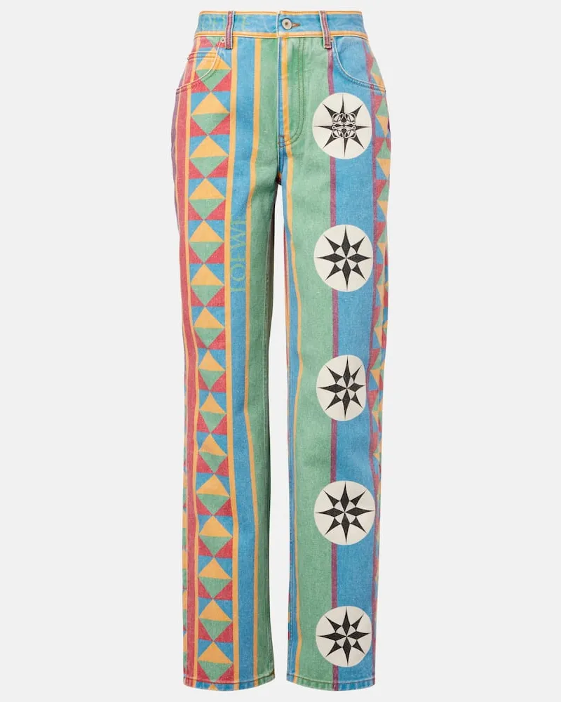 Loewe Paula's Ibiza Bedruckte Straight Jeans Multicolor