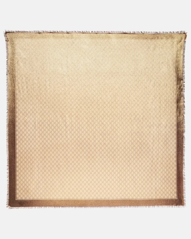 Gucci Schal GG aus Woll-Jacquard Neutral