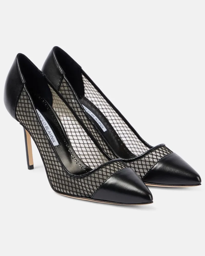 Manolo Blahnik Pumps Capcour 90 mit Leder Schwarz