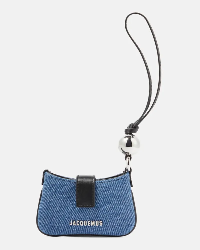 Jacquemus Münzetui Le Porte Bisou aus Denim Blau