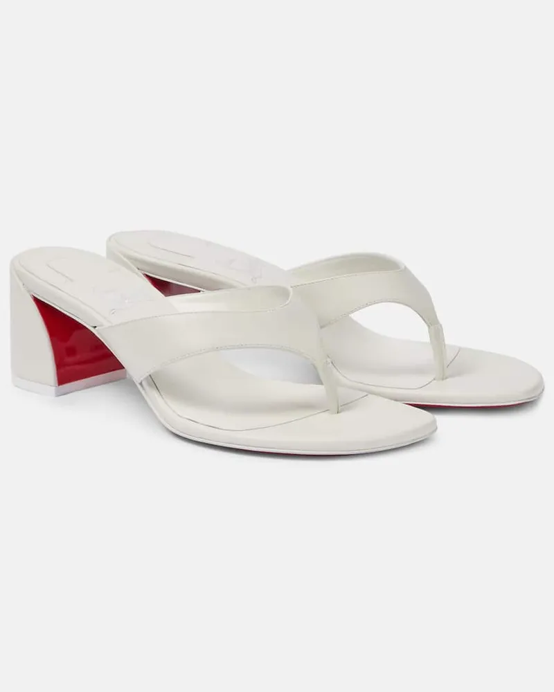 Christian Louboutin Sandalen Janetonga 55 aus Leder Weiß