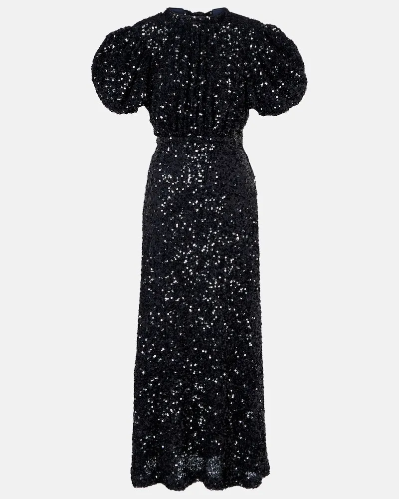 ROTATE Birger Christensen Cocktailkleid mit Pailletten Blau