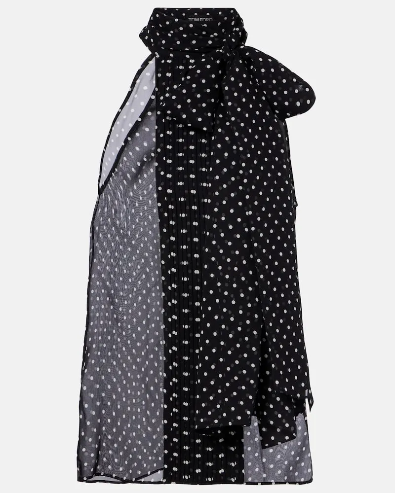 Tom Ford Top aus Seide Schwarz