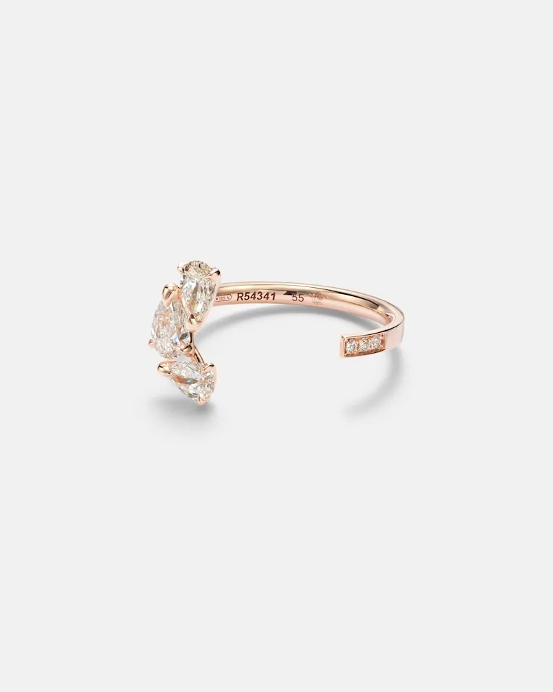 Repossi Ring Serti Sur Vide aus 18kt Roségold mit Diamanten Gold