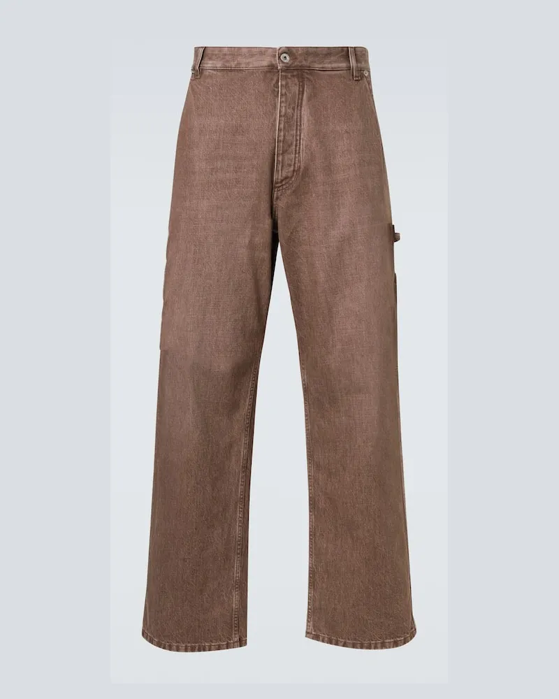 Bottega Veneta Mid-Rise Cargo-Jeans Braun