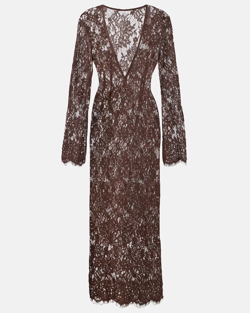 BANANHOT Maxikleid Millie aus Baumwolle und Seide Braun