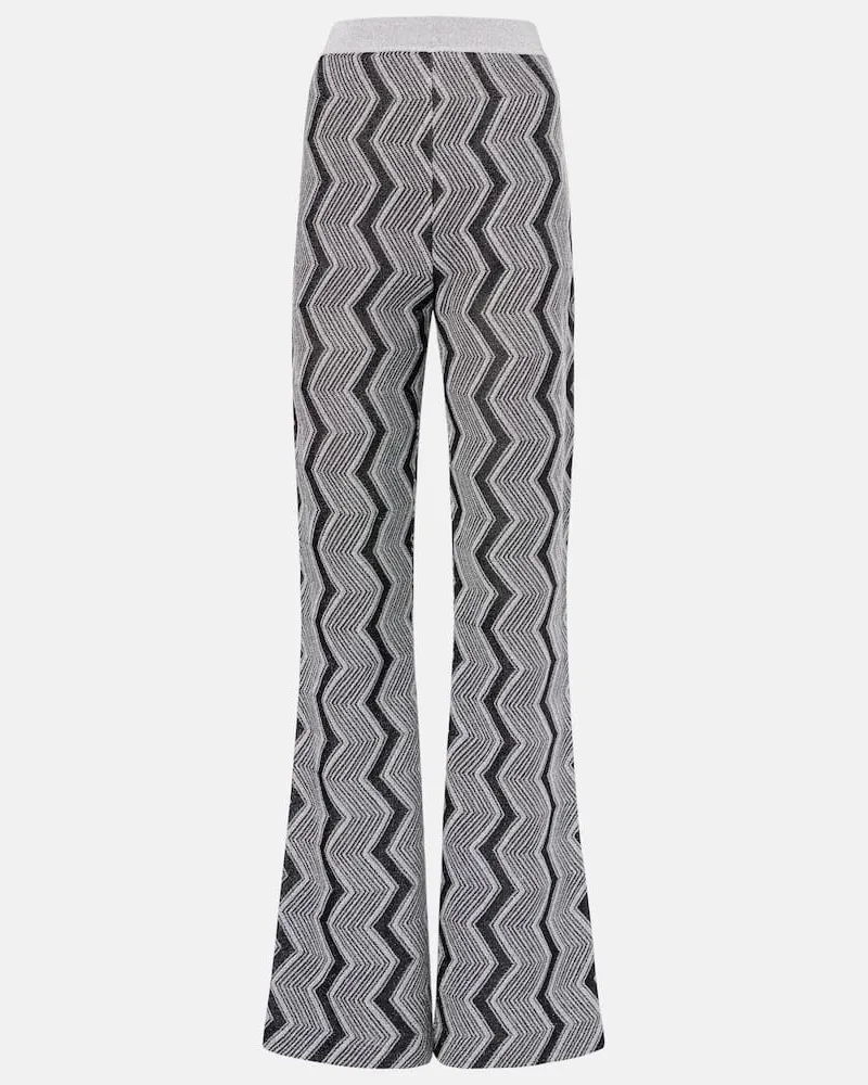 Missoni Weite Hose aus Häkelstrick Schwarz