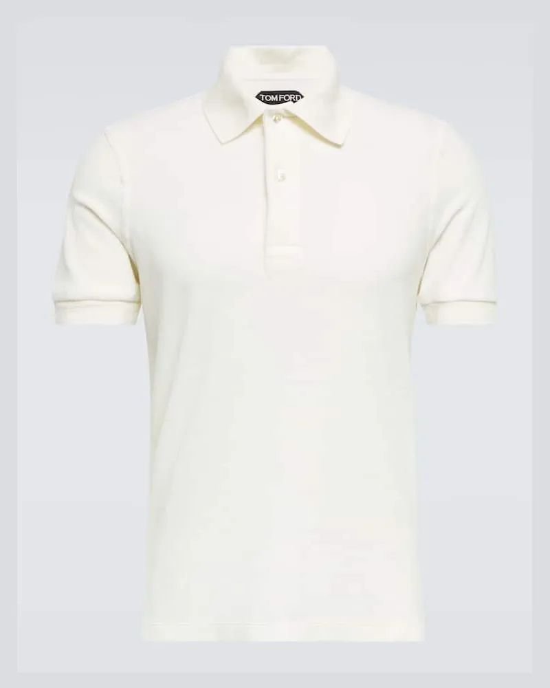 Tom Ford Polohemd aus Frottee Weiß