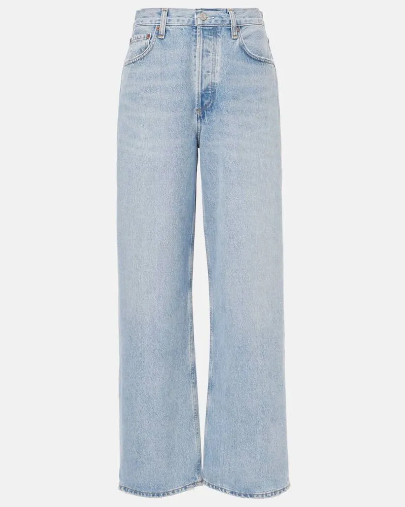 AGOLDE Mid-Rise Jeans Low Slung Baggy Blau