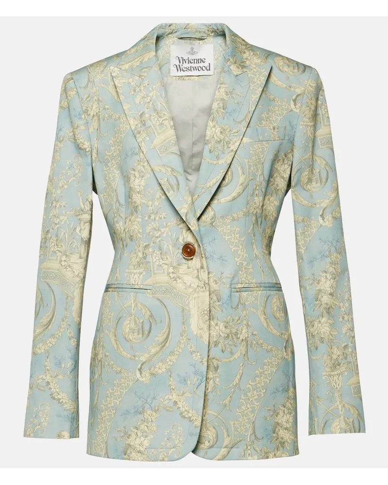 Vivienne Westwood Jacke Lauren aus Toile de Jouy Blau