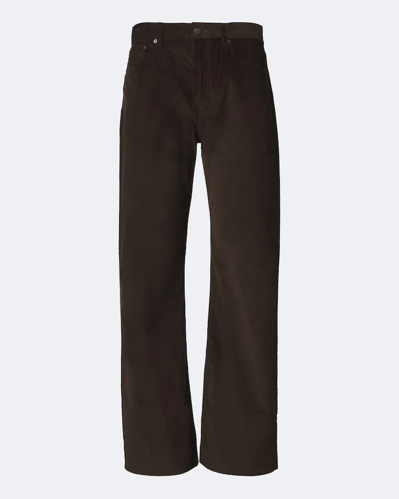Acne Studios Weite Hose aus Baumwoll-Cord Braun