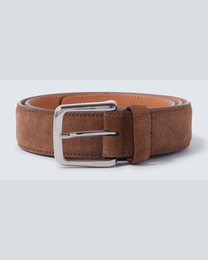 TOD'S Gürtel aus Veloursleder Braun