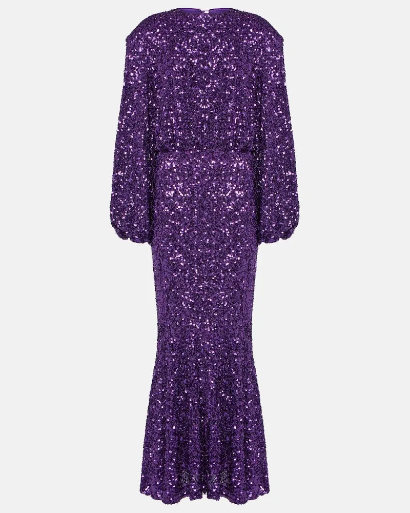 ROTATE Birger Christensen Maxikleid mit Pailletten Violett