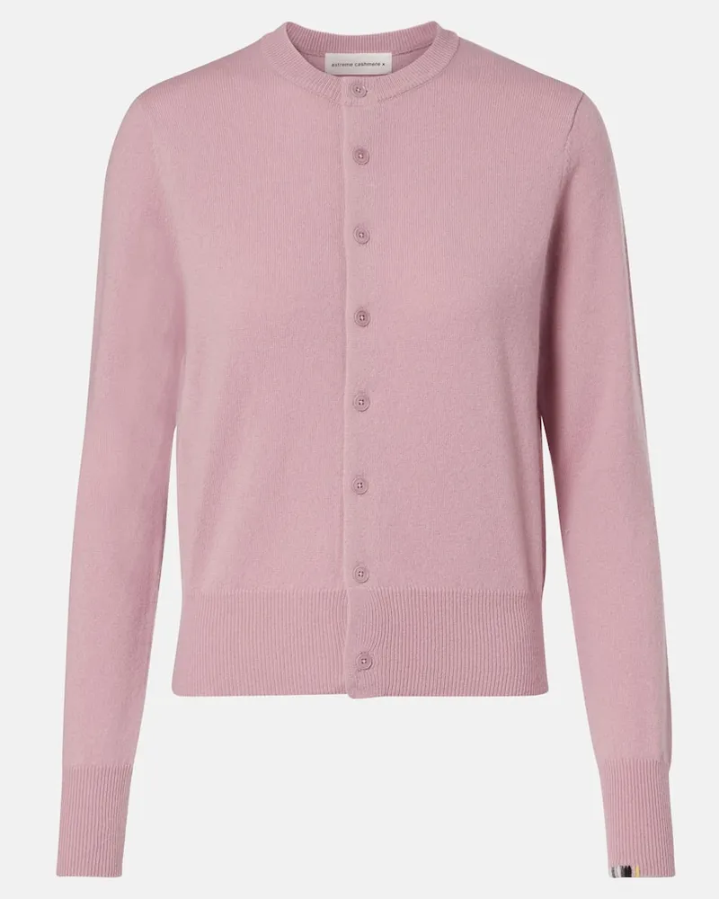 extreme cashmere Cardigan N°300 Little 2 aus Kaschmir Rosa