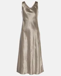 Max Mara Maxikleid Talete aus Satin Grau