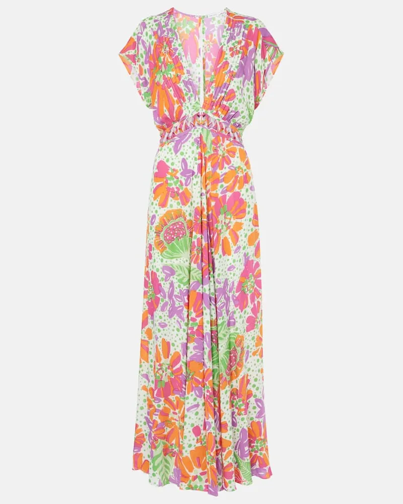 Poupette St Barth Bedrucktes Maxikleid Cecile Pink