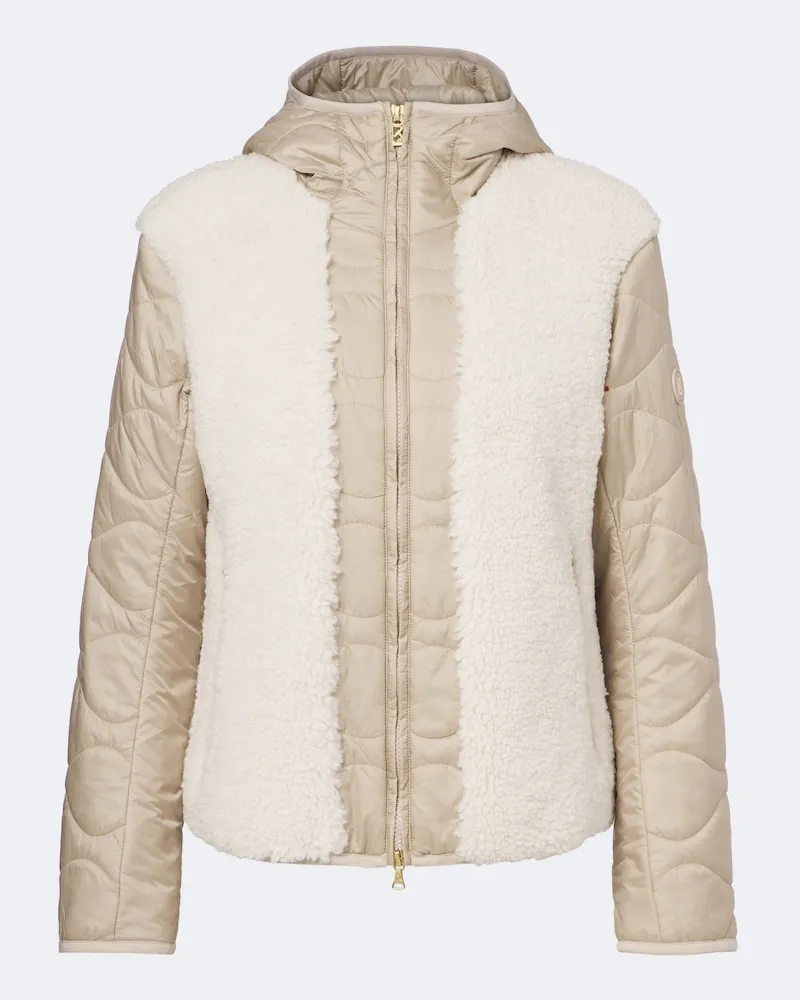 Bogner Wattierte Jacke Bibi mit Teddyfleece Beige