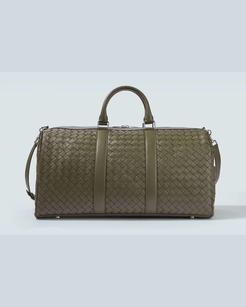 Bottega Veneta Weekender Intrecciato aus Leder Grün