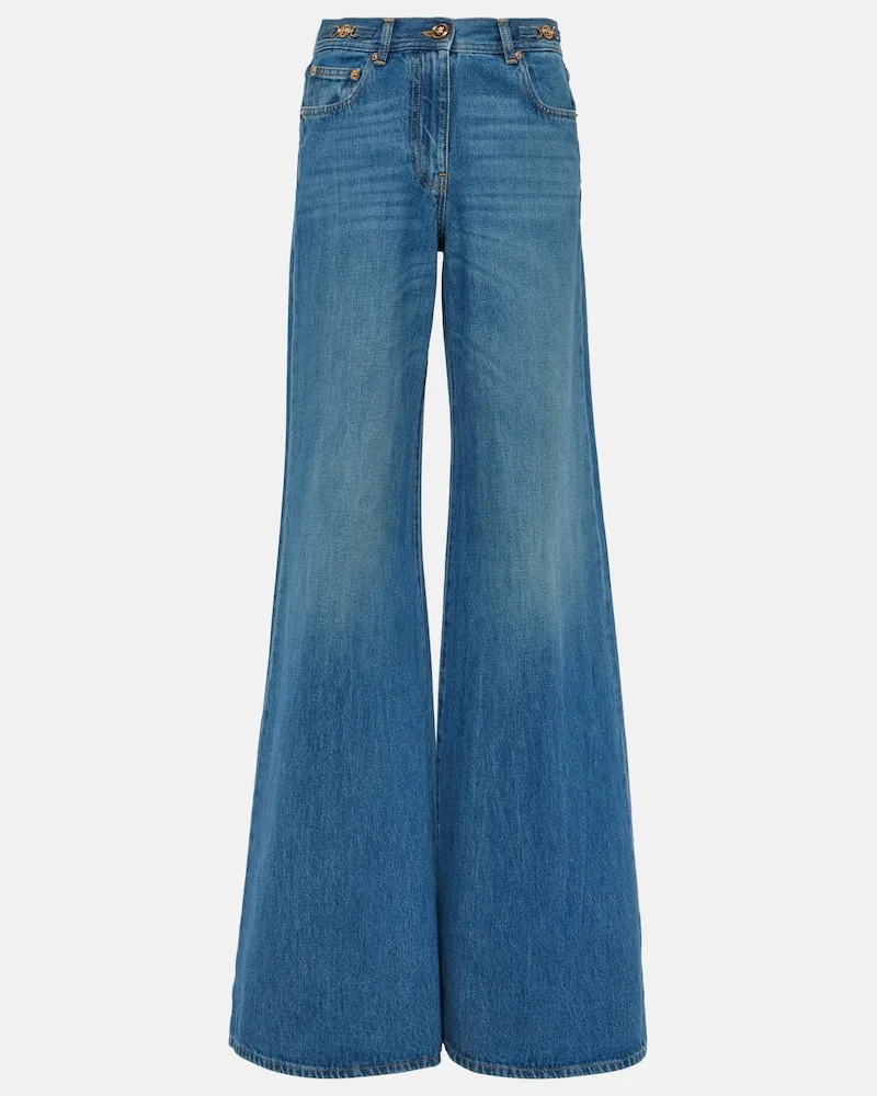 Versace High-Rise Flared Jeans Medusa '95 Blau