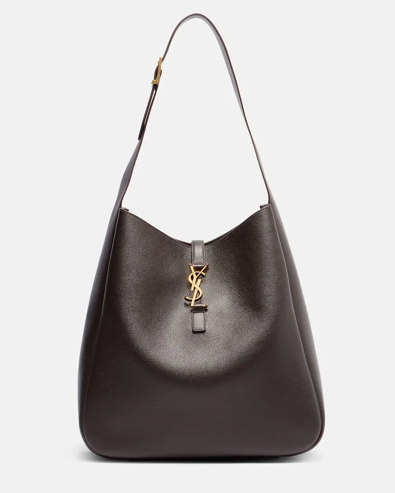 Saint Laurent Schultertasche Le 5 à 7 Supple Large aus Leder Braun