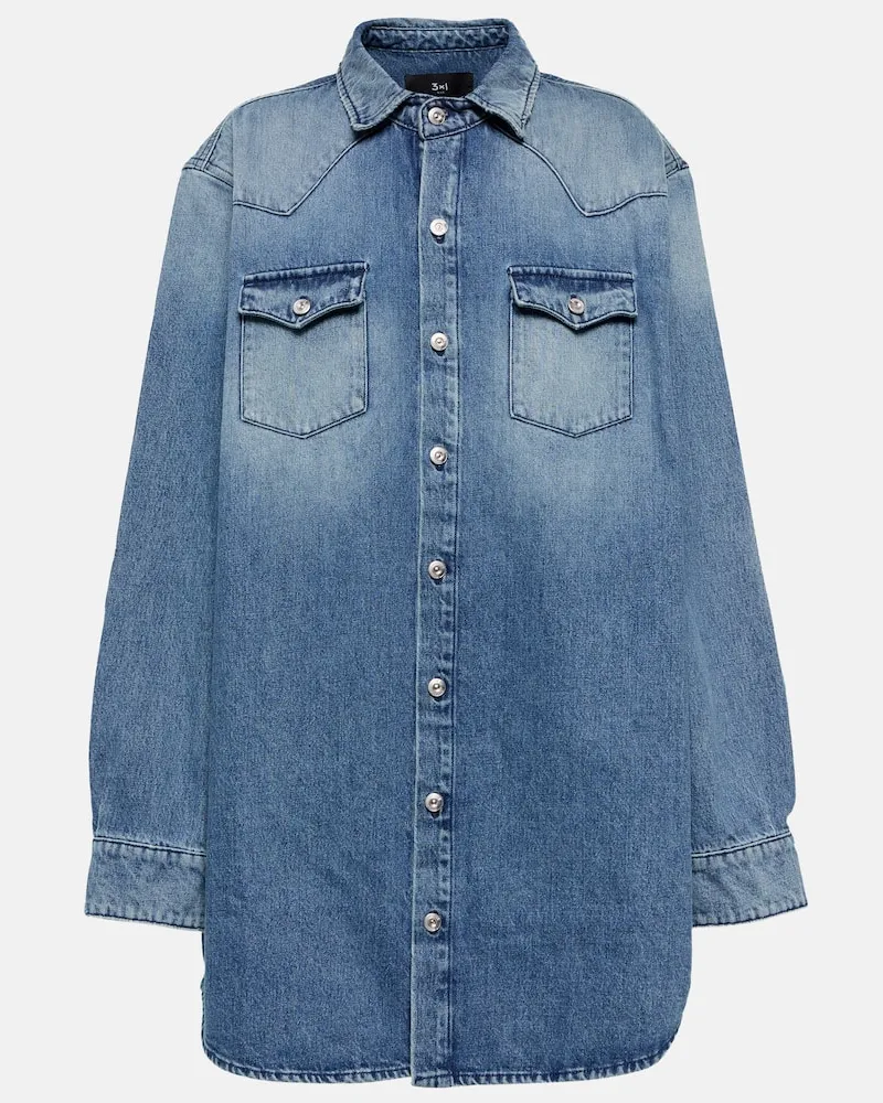 3x1 Oversize-Jeanshemd Stefy Blau