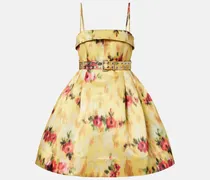Bedrucktes Minikleid aus Satin