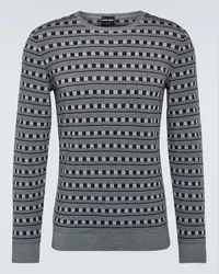 Giorgio Armani Pullover aus einem Wollgemisch Grau