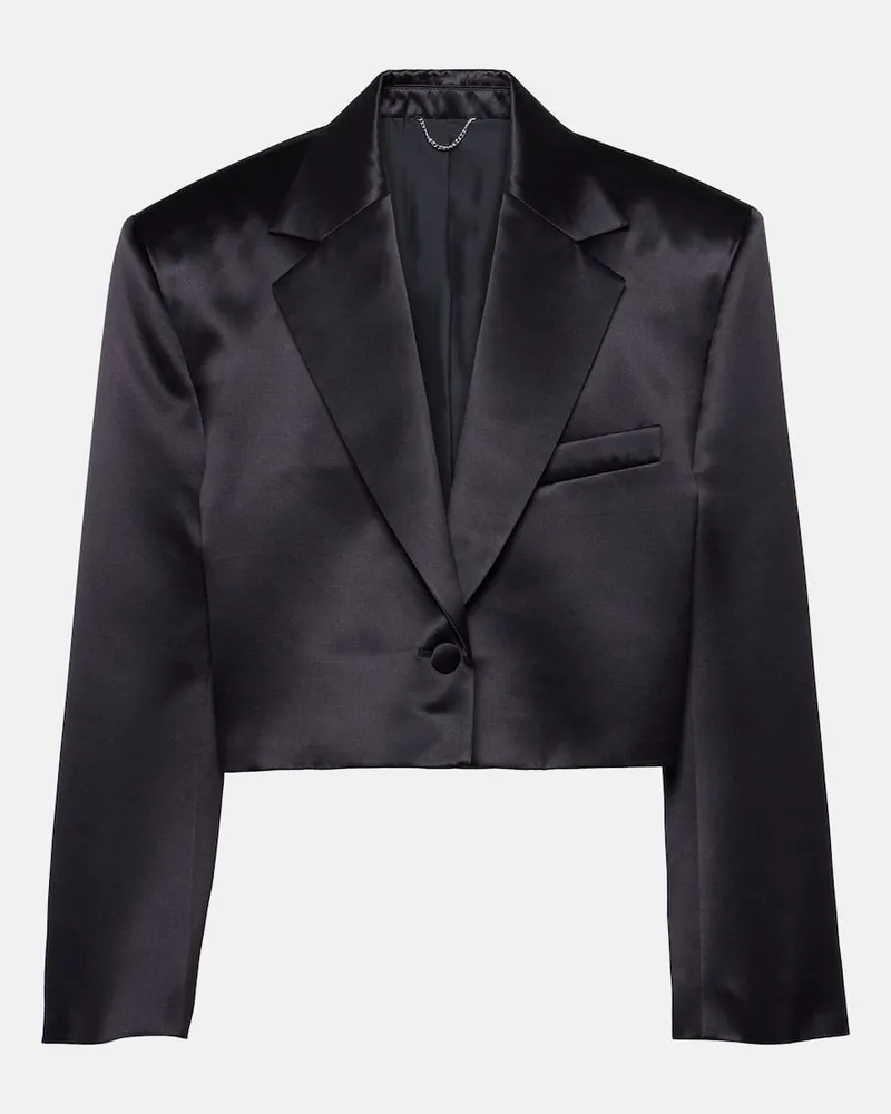 Magda Butrym Cropped-Blazer aus Wolle und Seide Weiã