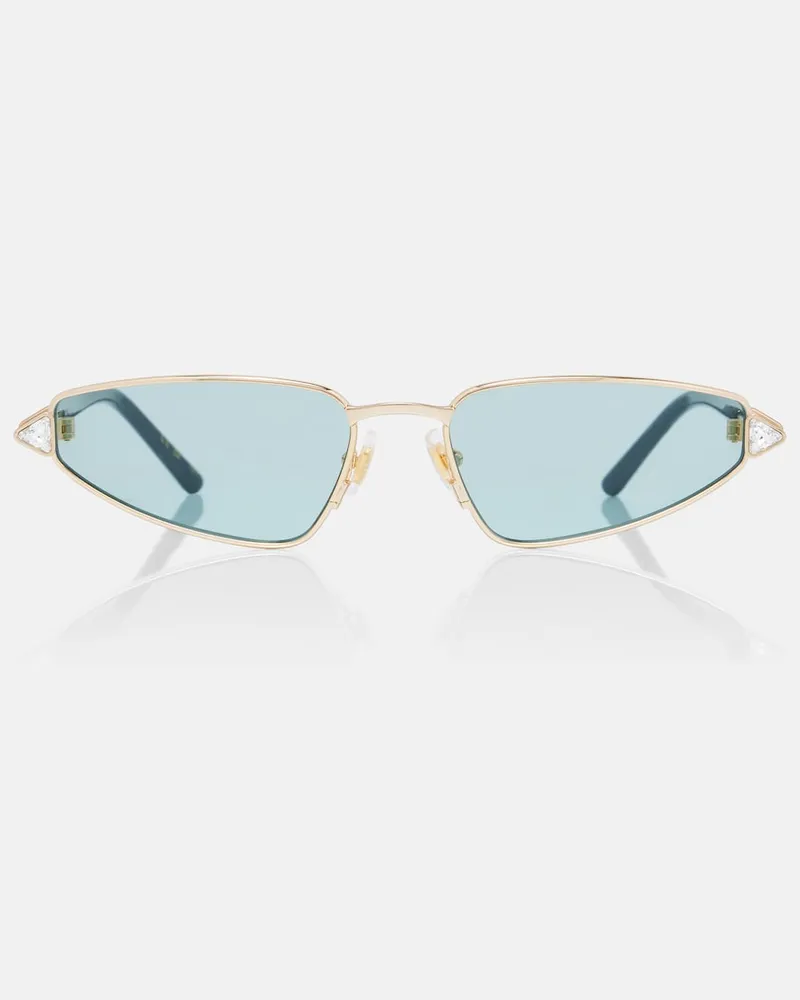 Valentino Garavani Cat-Eye-Sonnenbrille VLogo mit Kristallen Gold