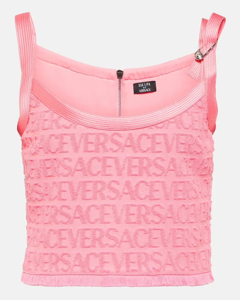 Versace Top Versace Allovere Safety Pin aus Baumwolle Rosa