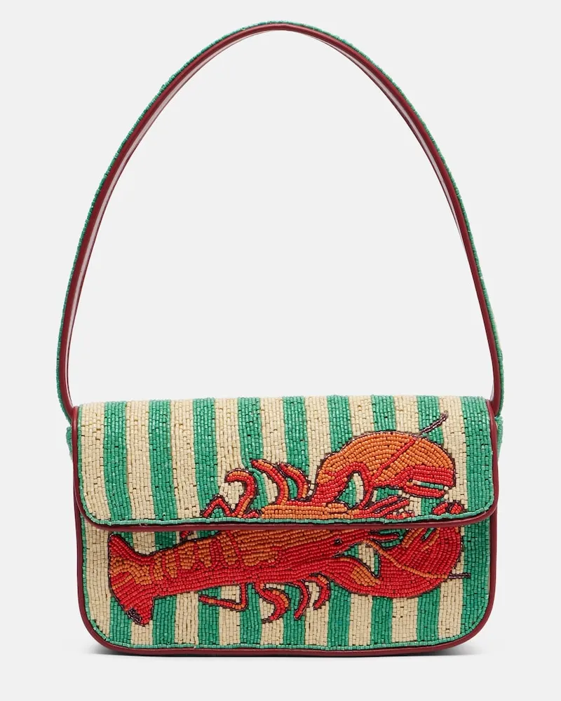 STAUD Verzierte Schultertasche Tommy Multicolor