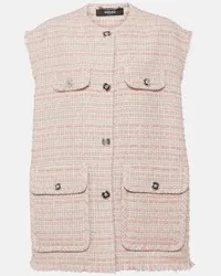 Versace Weste aus Tweed Pink